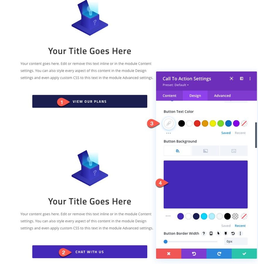 divi sticky cta menu on scroll