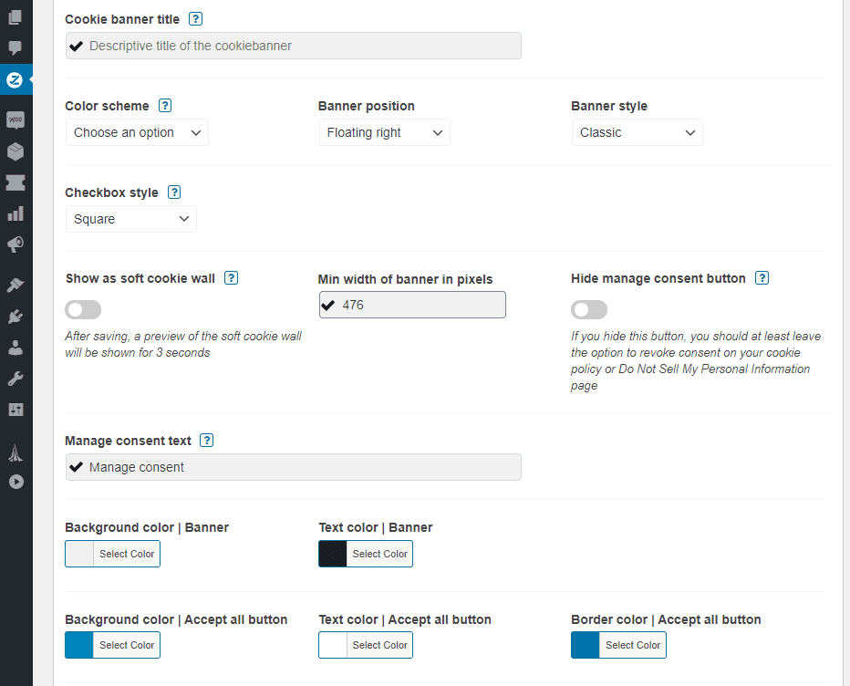 Customizing your cookie opt-in's style.