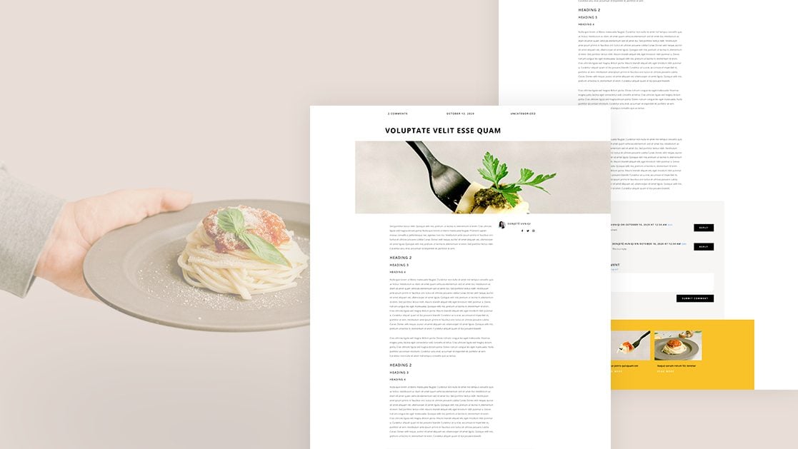 Italian Restaurant Blog Post Template