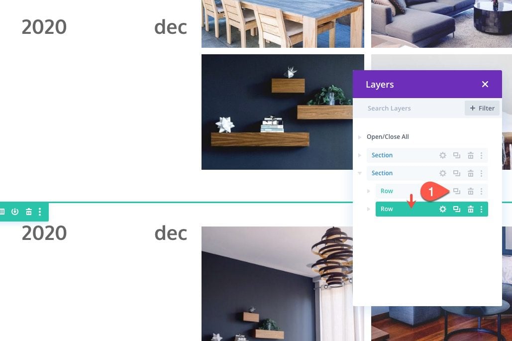 divi vertical sticky timeline