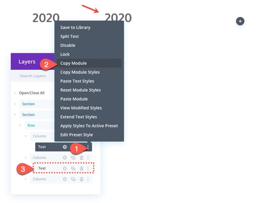 divi vertical sticky timeline