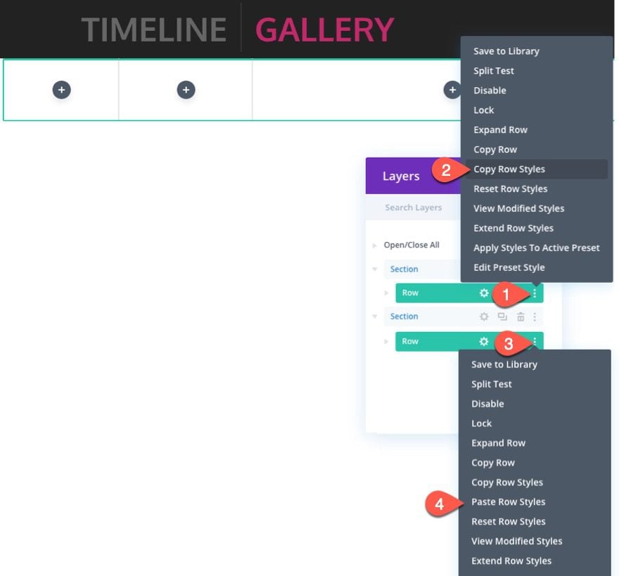 divi vertical sticky timeline