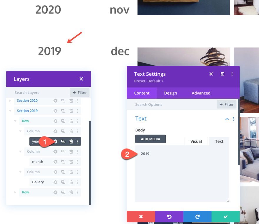 divi vertical sticky timeline