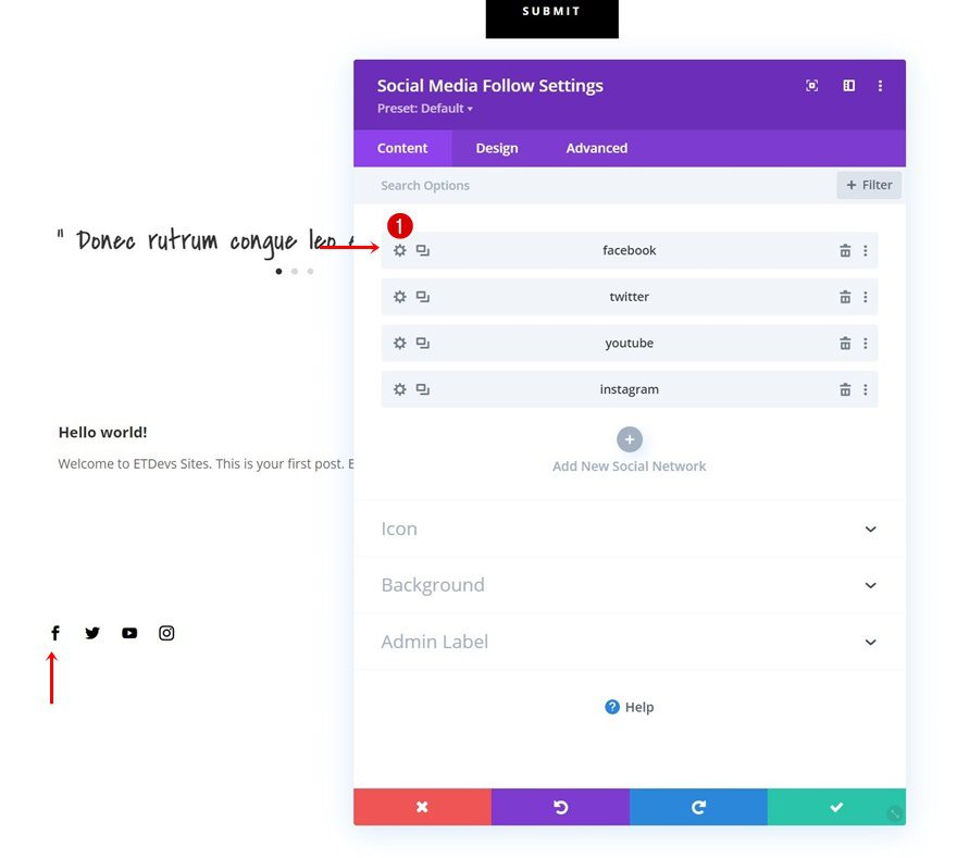 Italian restaurant global presets style guide