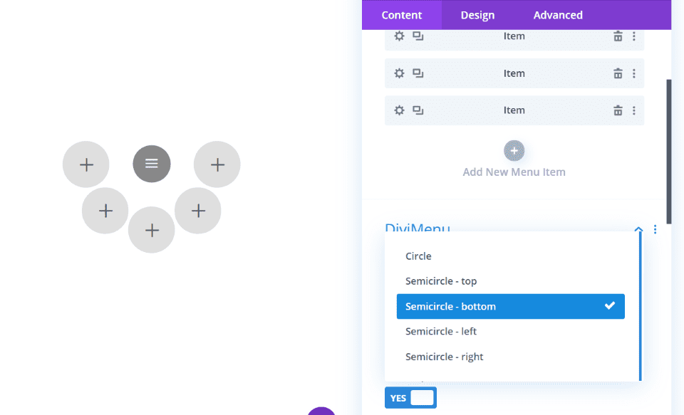 DiviMenu Shape