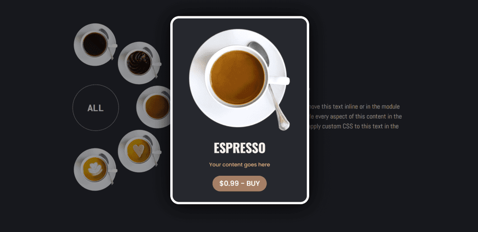 DiviMenus Coffee Layout