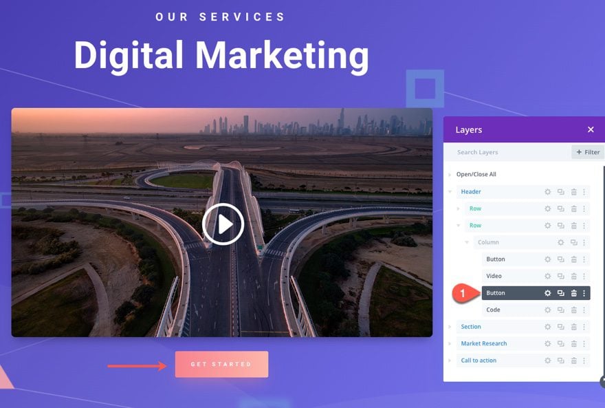 divi sticky promo video with toggle