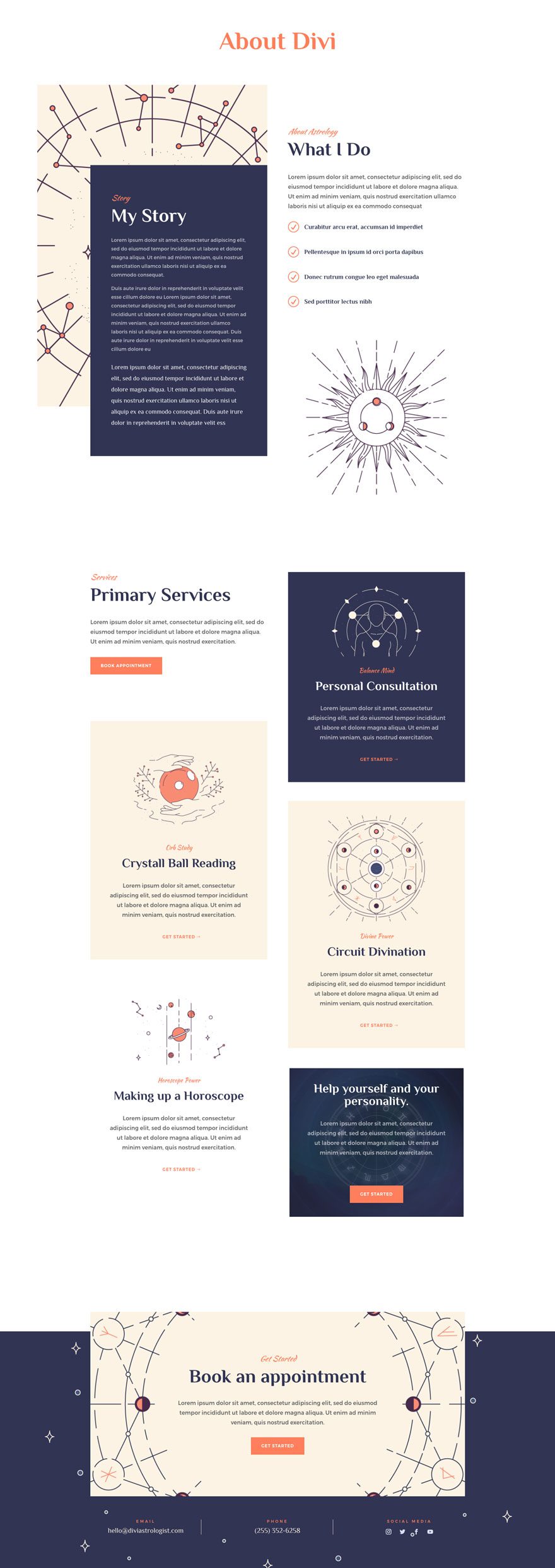 divi astrologer layout pack