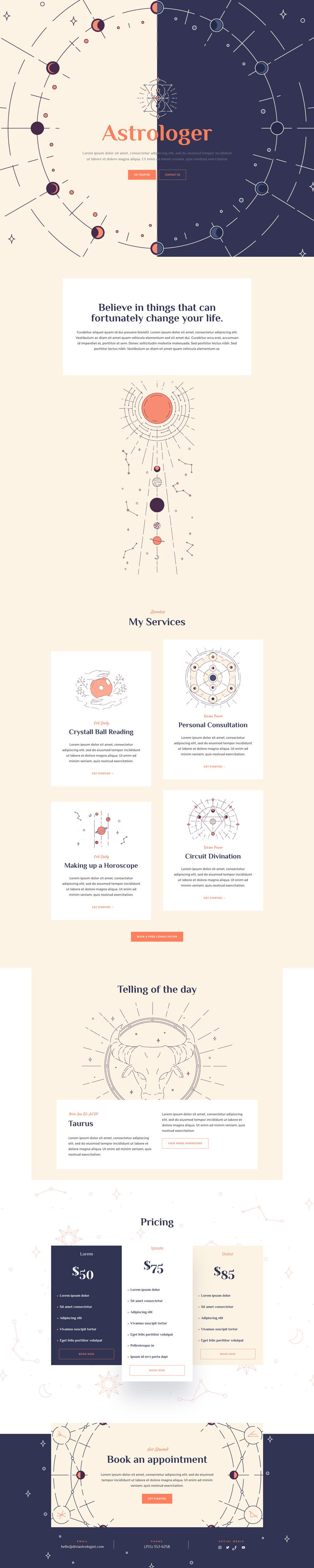 divi astrologer layout pack