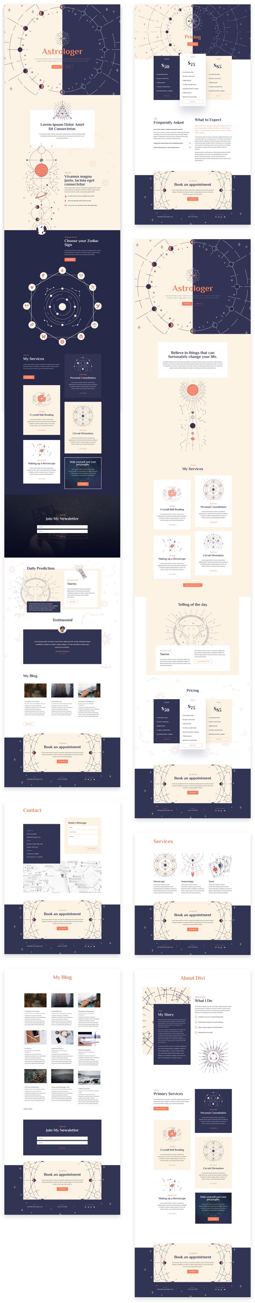 divi astrologer layout pack