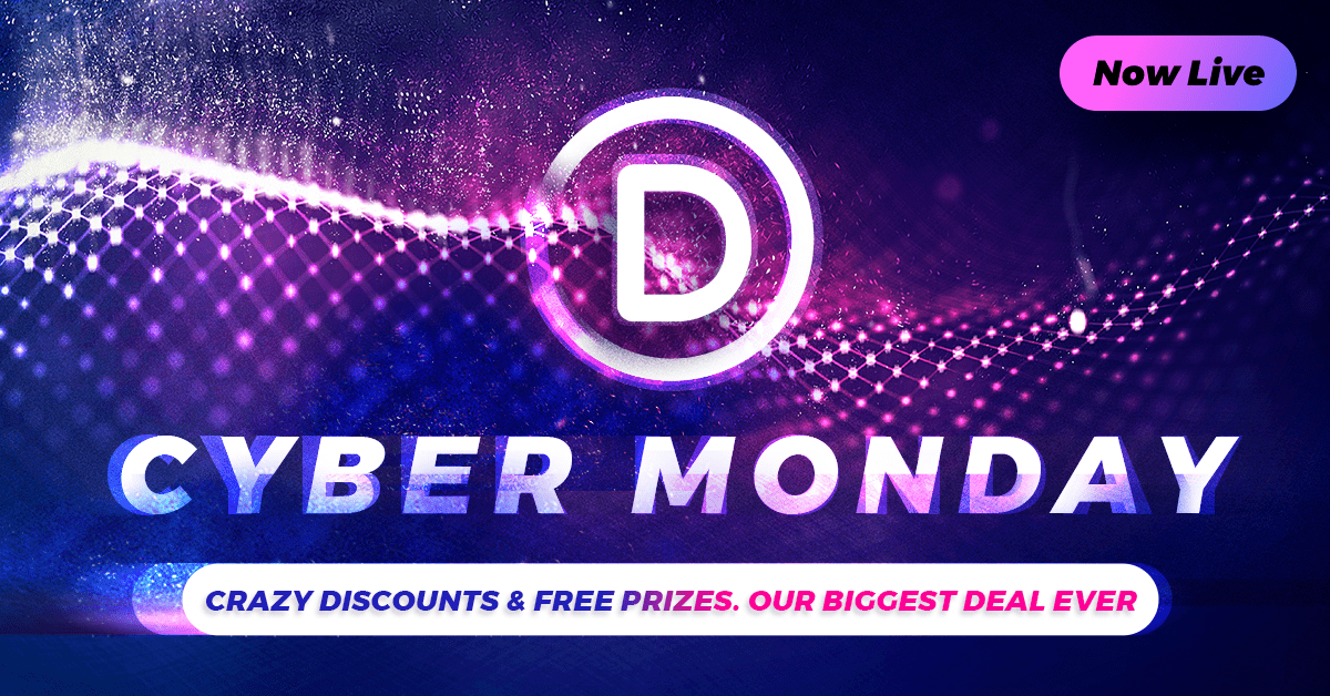 The Divi Cyber Monday Sale Starts Now!