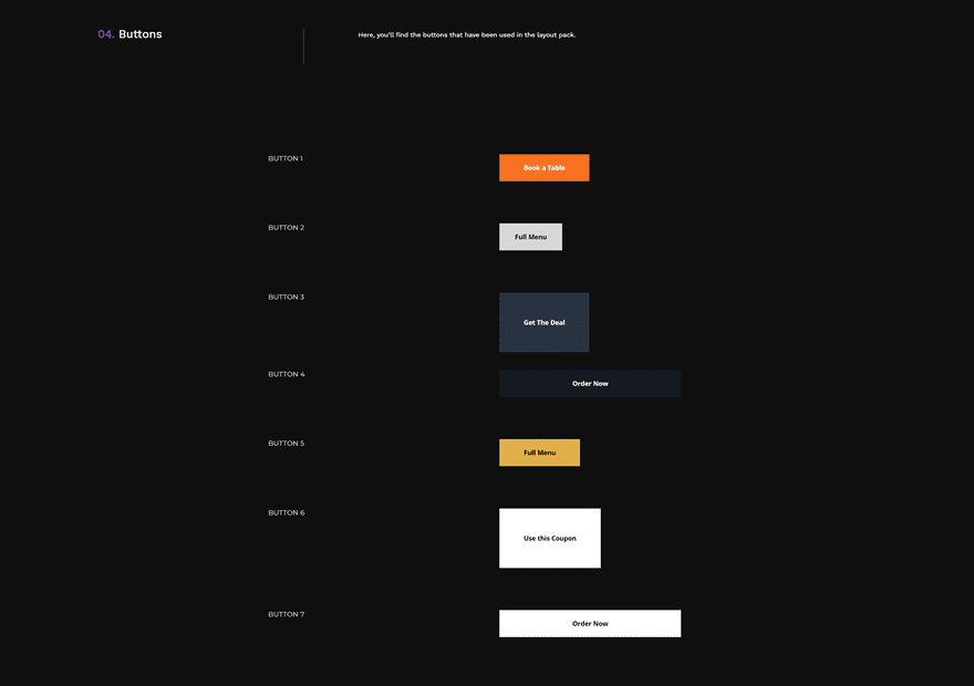 pizzeria global presets style guide