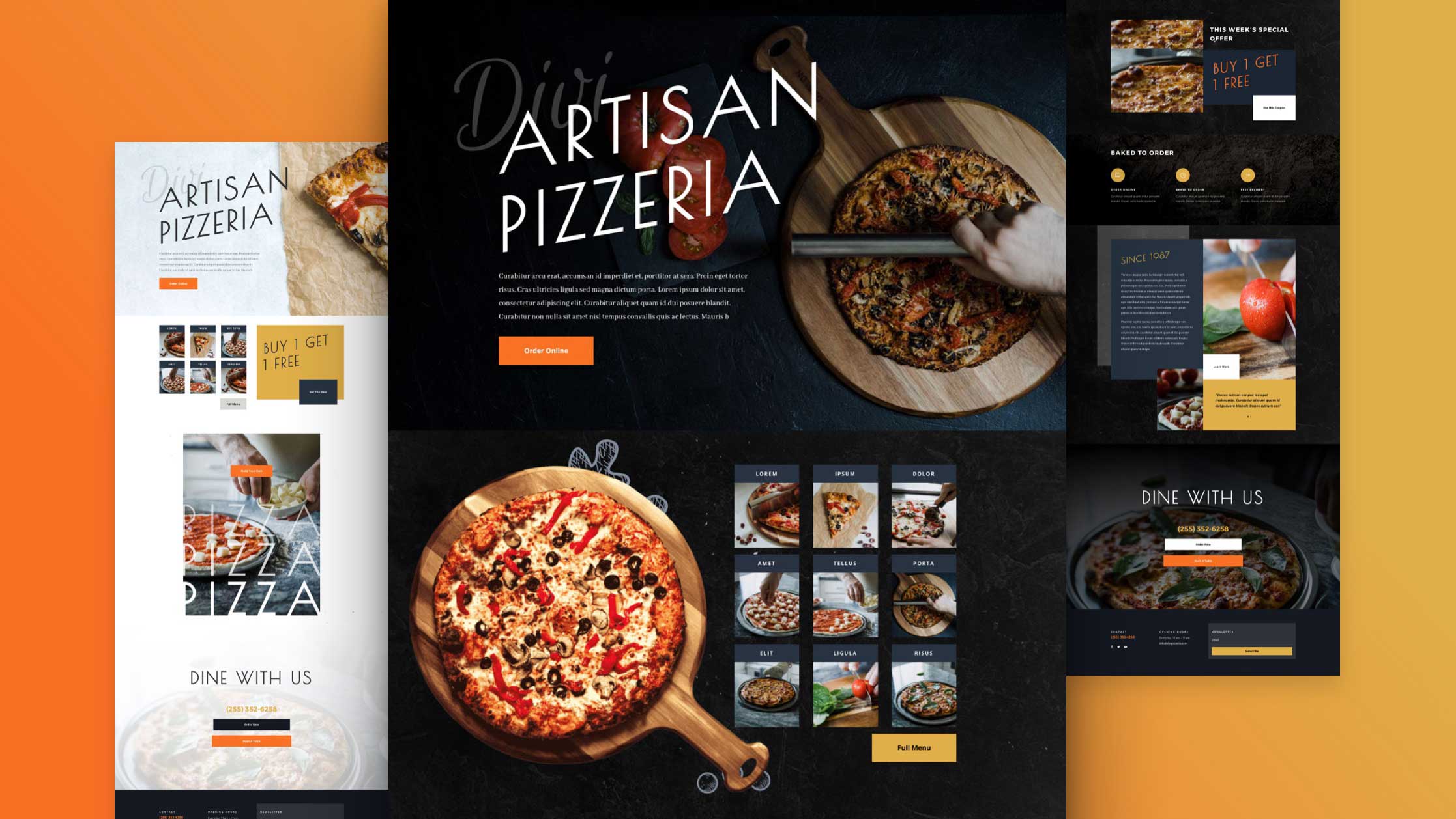 Get a FREE Pizzeria Layout Pack for Divi