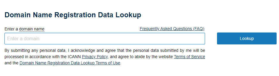 Running An Icann Lookup.