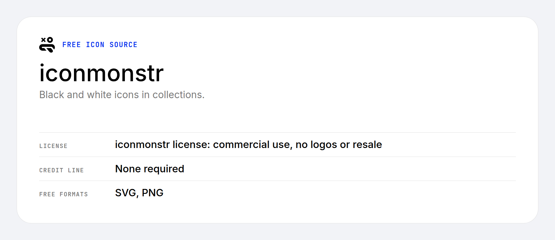 iconmonstr free icon terms at a glance