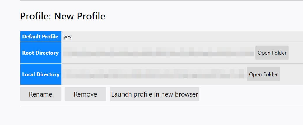 A new profile in Firefox.
