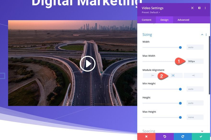 divi sticky promo video with toggle