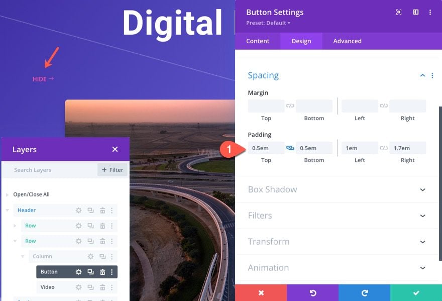 divi sticky promo video with toggle