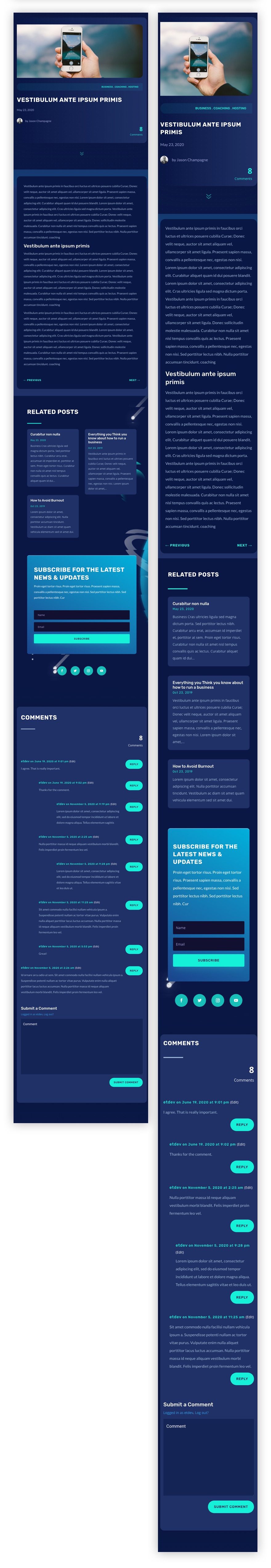 blog post template for Divi's Video Game Layout Pack