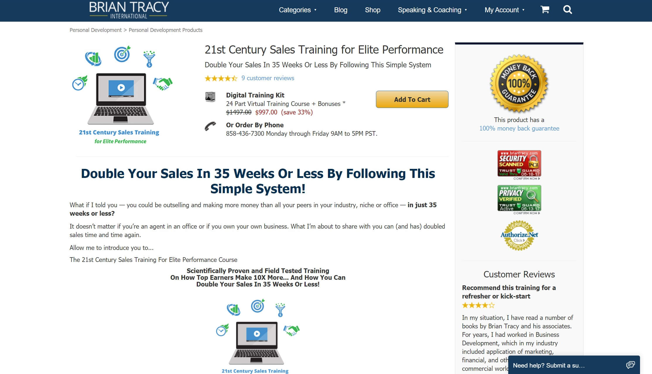 The 21st Century Sales online training course.