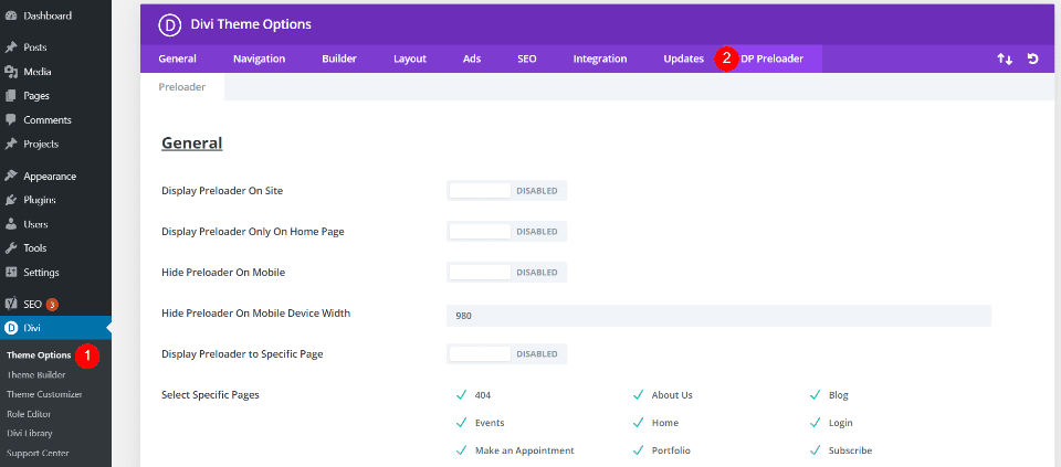 DP Preloader Options