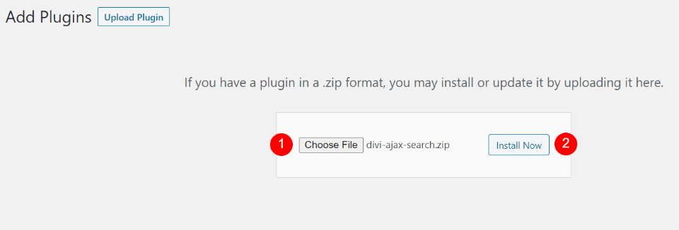 Installing Divi Ajax Search