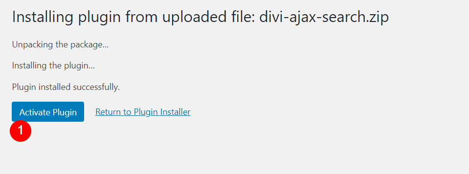 Installing Divi Ajax Search