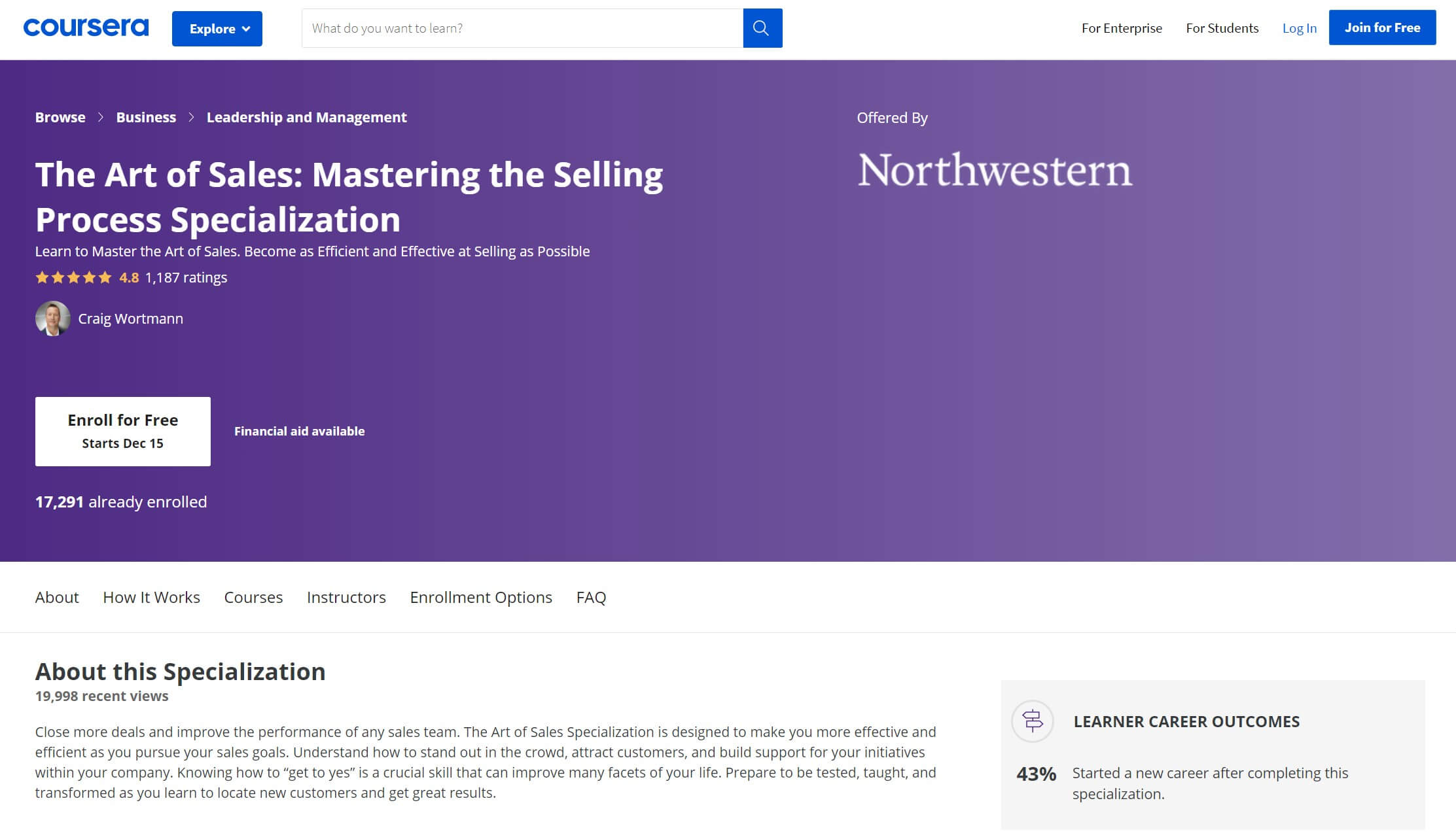 The Art of Sales online training course.