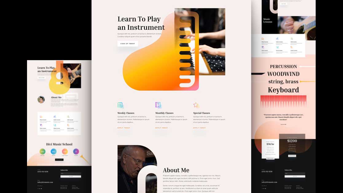 Get a FREE Music Teacher Layout Pack for Divi