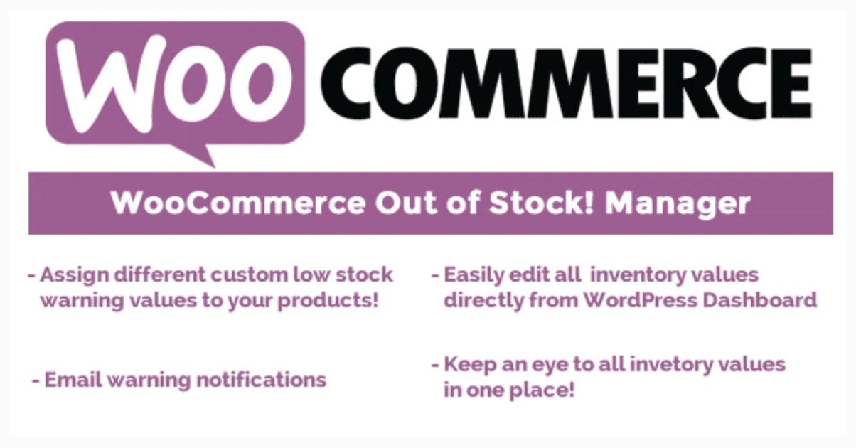 The WooCommerce Out of Stock Manager plugin.