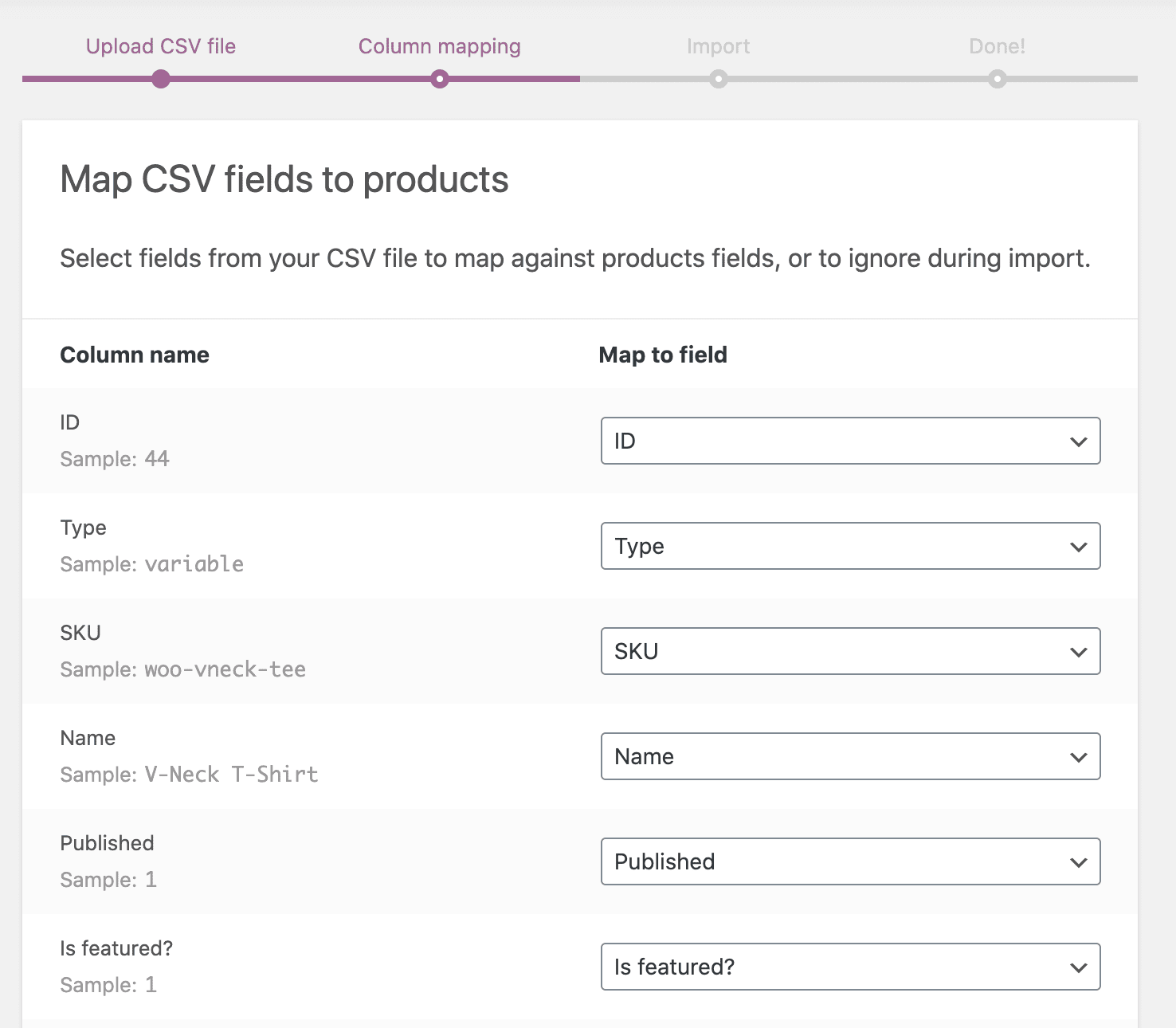 How To Map CSV files