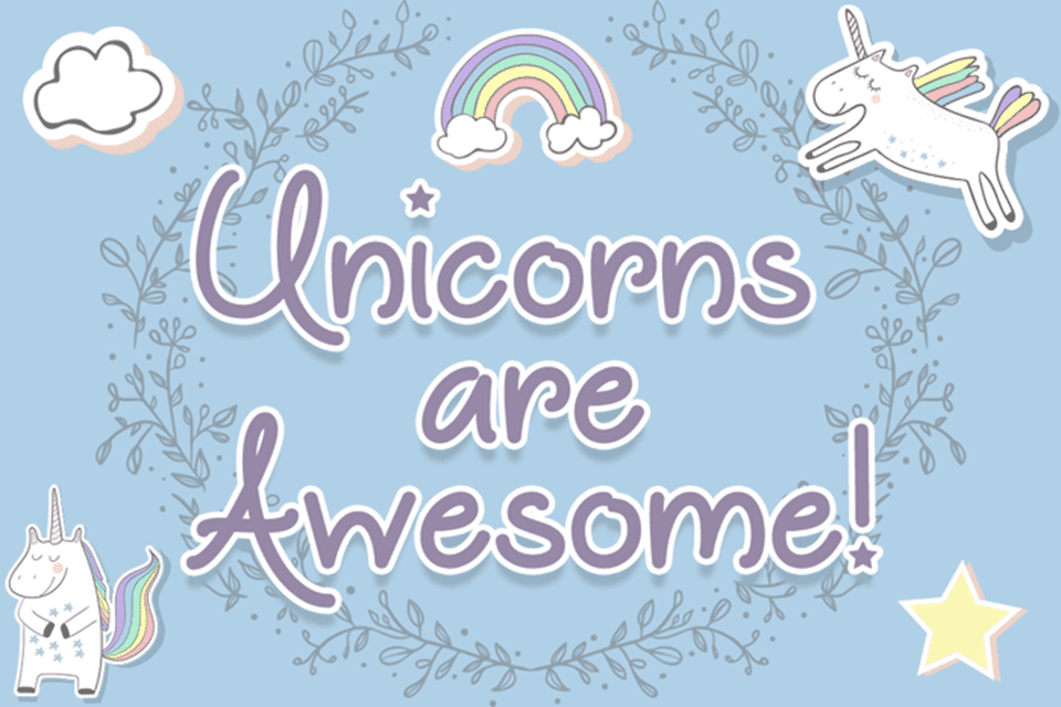 fantasy fonts unicorns are awesome