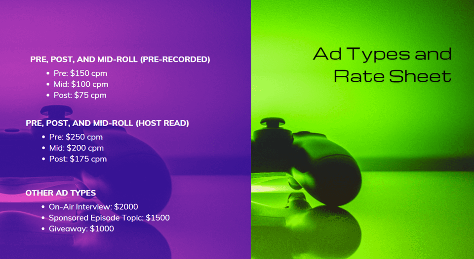 advertising media kit ad types and rate sheet