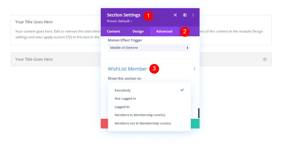 Wishlist Member Divi Integration