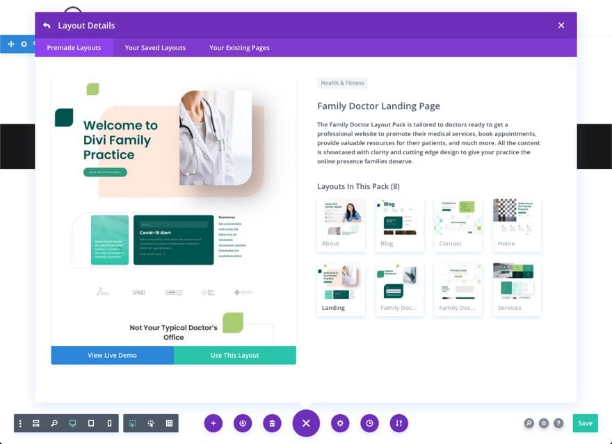 Get a FREE Family Doctor Layout Pack for Divi 9