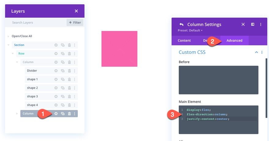 animate css shapes in divi