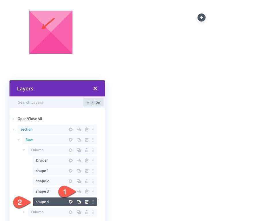 animate css shapes in divi