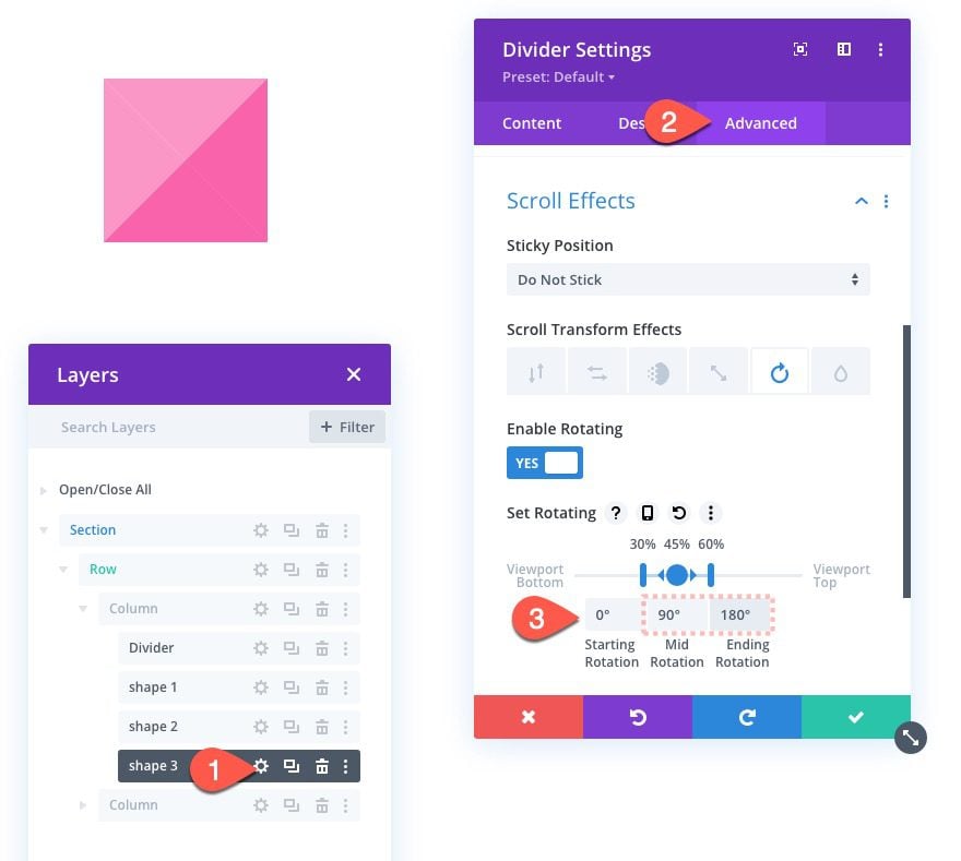 animate css shapes in divi