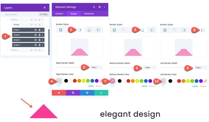 animate css shapes in divi