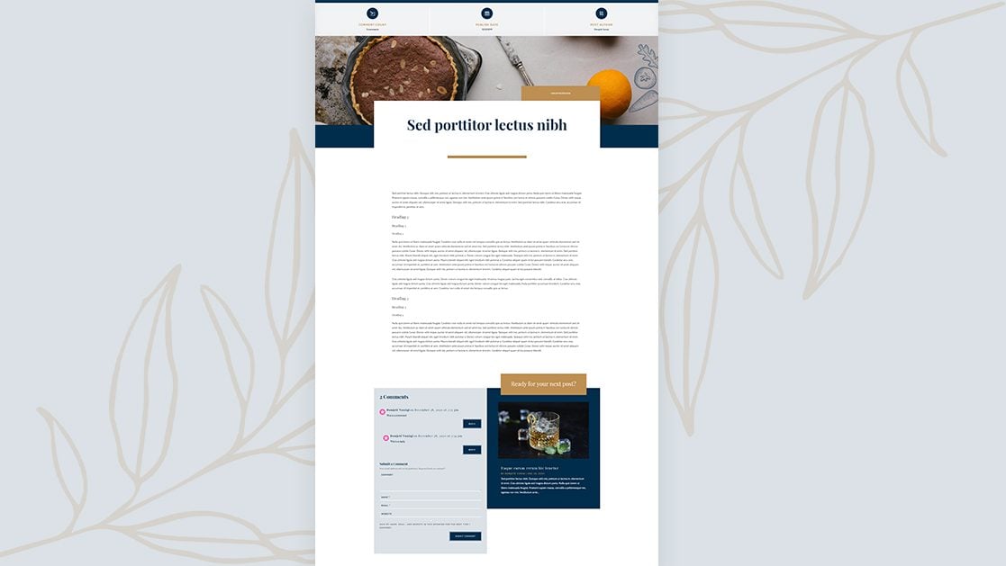 Download a FREE Blog Post Template for Divi’s Bistro Layout Pack