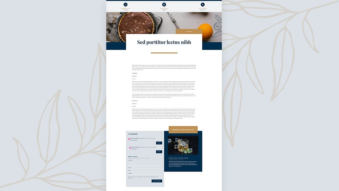 Bistro Blog Post Template