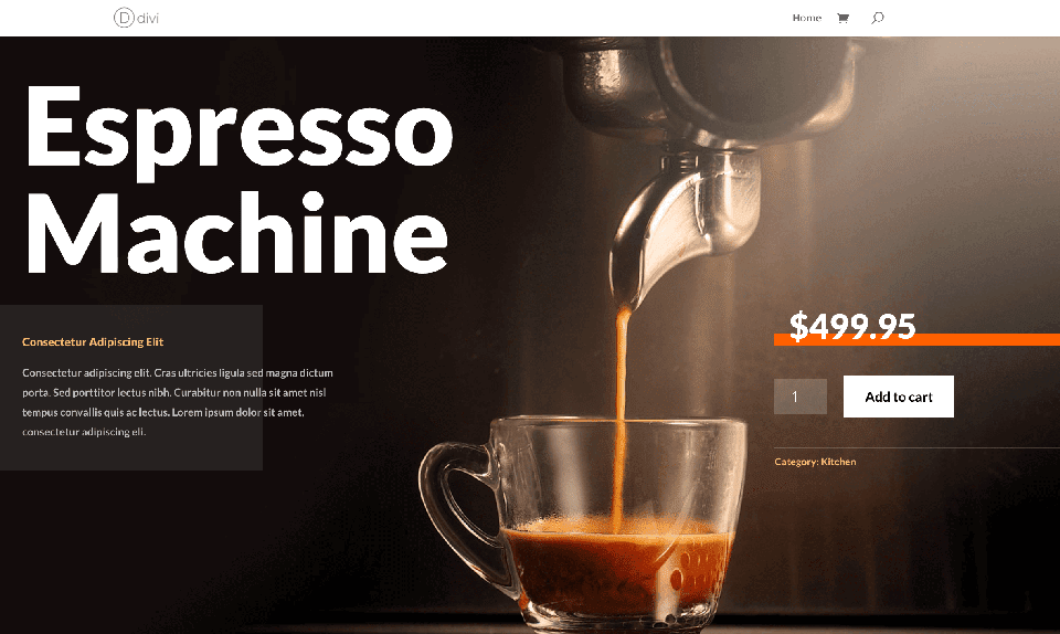 Using Divi's WooCommerce modules.