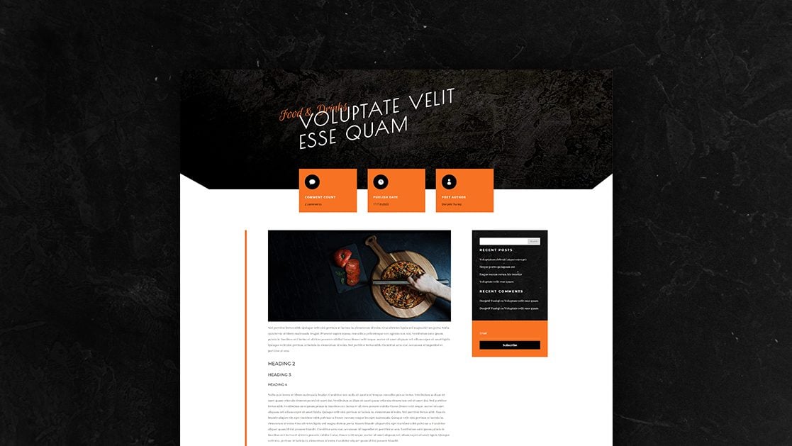 Pizzeria Blog Post Template