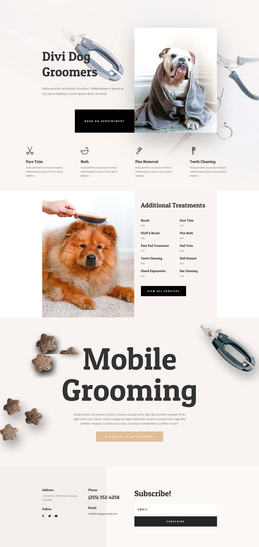 dog grooming website