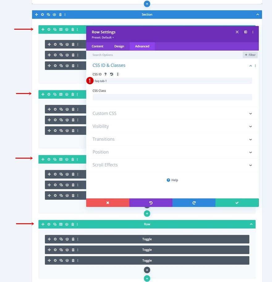 faq tabs