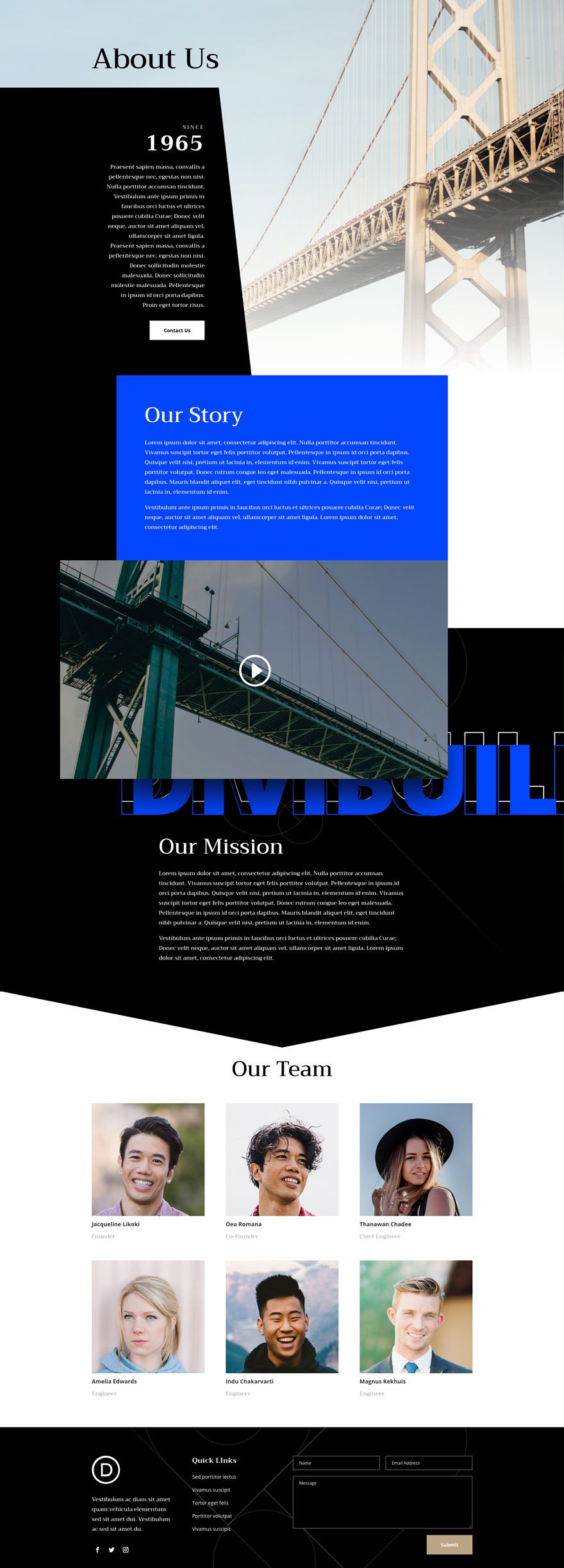 divi engineering firm layout pack