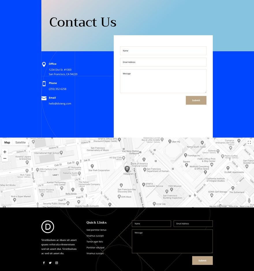 divi engineering firm layout pack