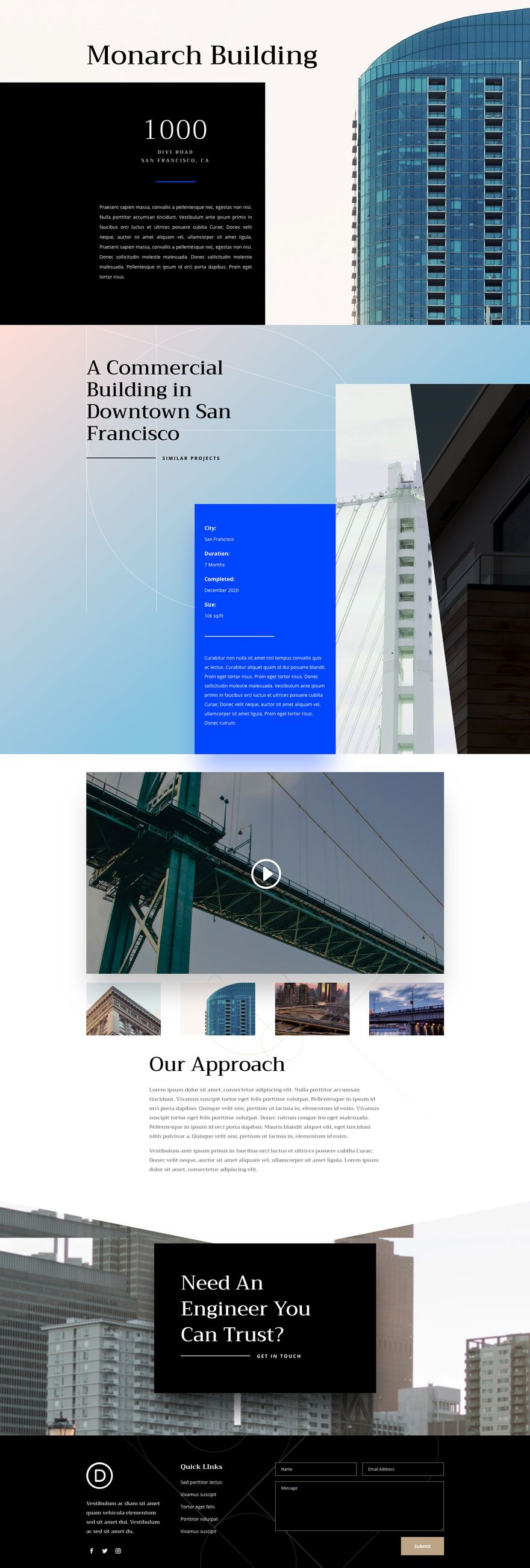 divi engineering firm layout pack