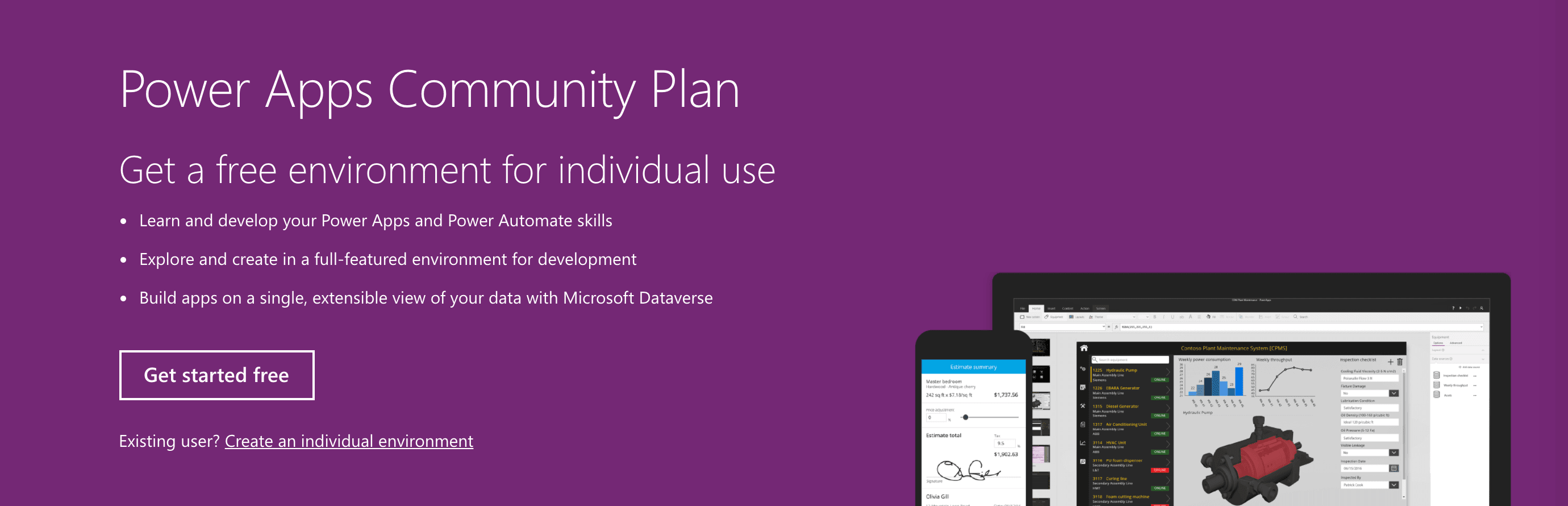 The Microsoft Flow Free Power Apps Community Plan.