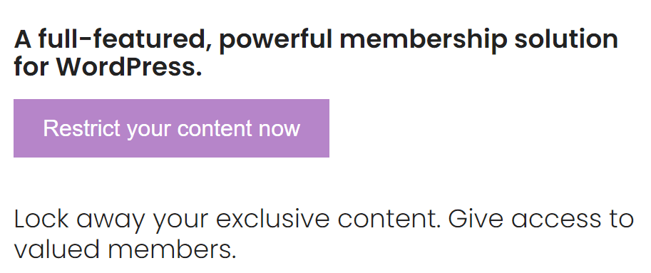 The Restrict Content Pro website